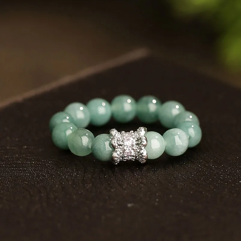 Princess Cui Ice Glutinous Jadeite Rings Unisex-1