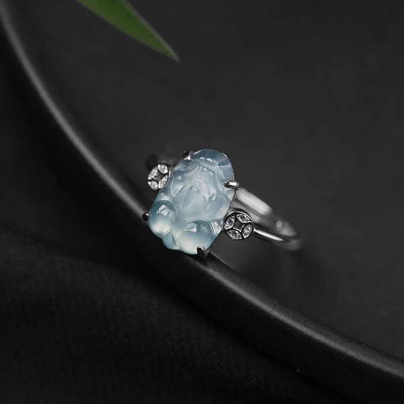Princess Cui Ice Type Jadeite Rings Unisex-4