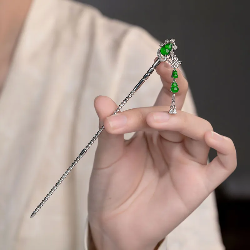 Princess Cui Ice Type Jadeite Hairpin Women's-5