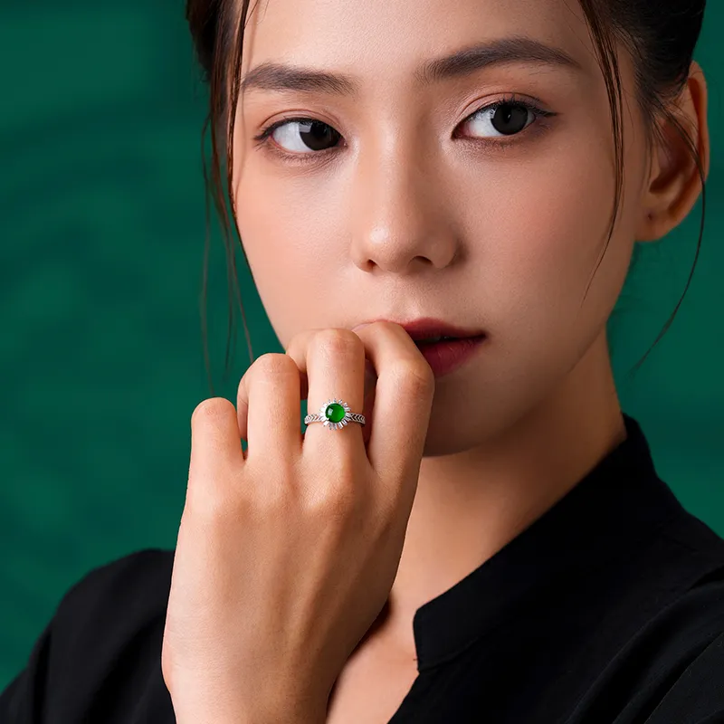 Princess Cui High Ice Jade Jadeite Rings Women's-1
