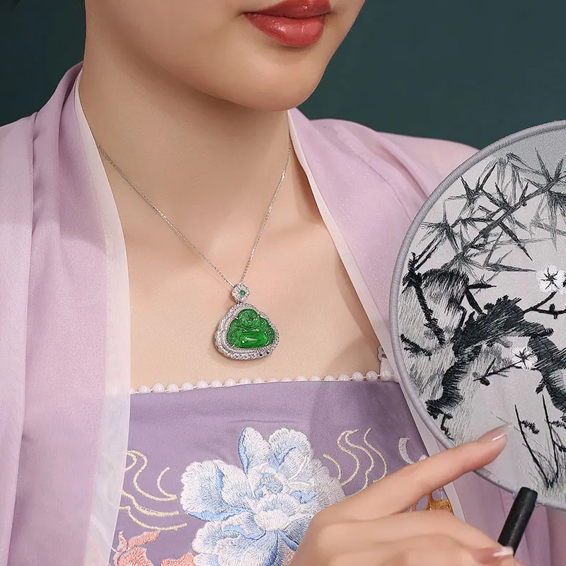 Princess Cui Ice Type Jadeite Necklaces Unisex-3