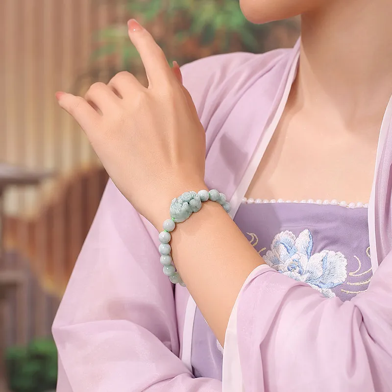 Princess Cui Glutinous Jade Jadeite Bracelets Unisex-5
