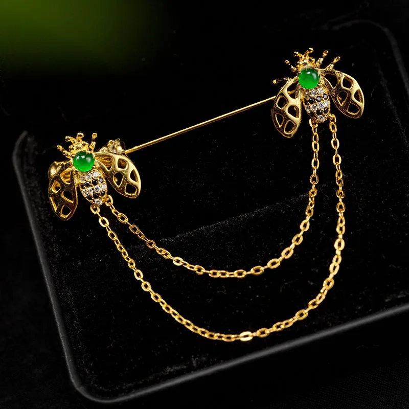Princess Cui Ice Glutinous Jadeite Brooches Unisex-1