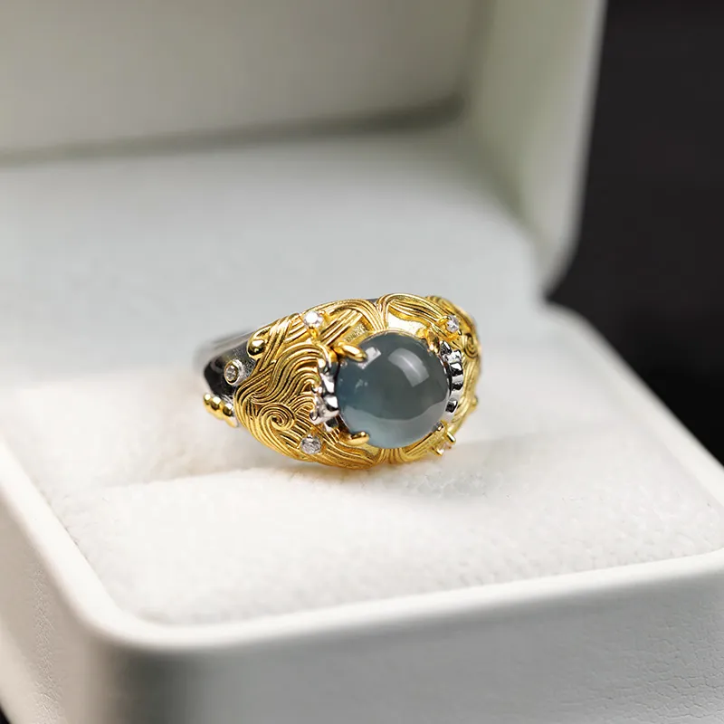 Princess Cui Ice Type Jadeite Rings Unisex-2