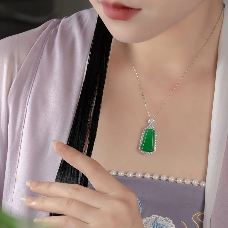 Princess Cui Chalcedony Necklaces Women's-5