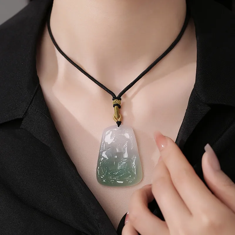 Princess Cui Agate Jade Necklaces Unisex-1