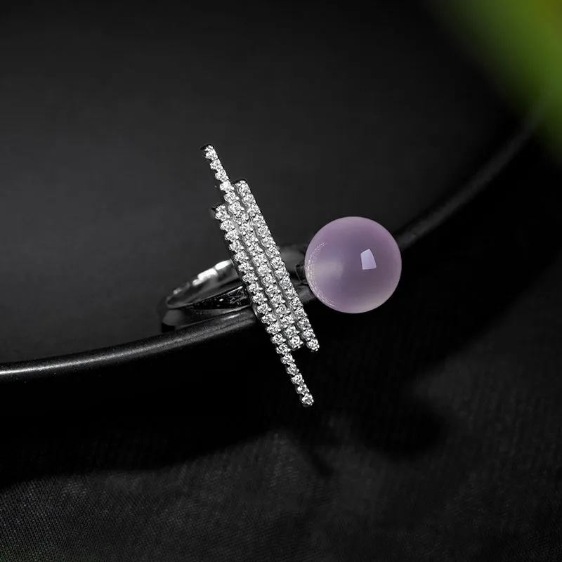 Princess Cui Chalcedony Jade Rings Women's-2