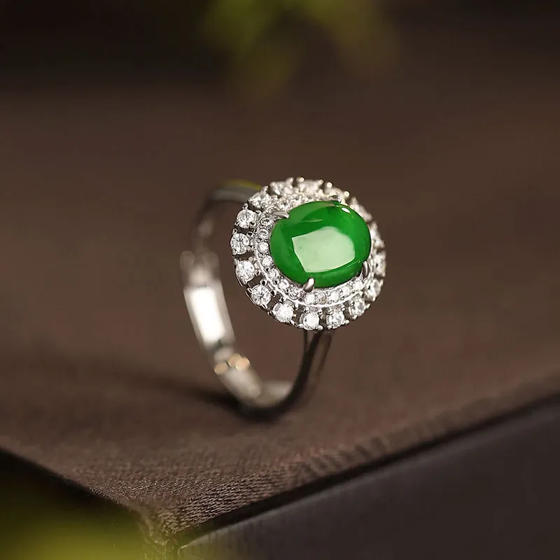 Princess Cui Ice Type Jadeite Rings Women's-1