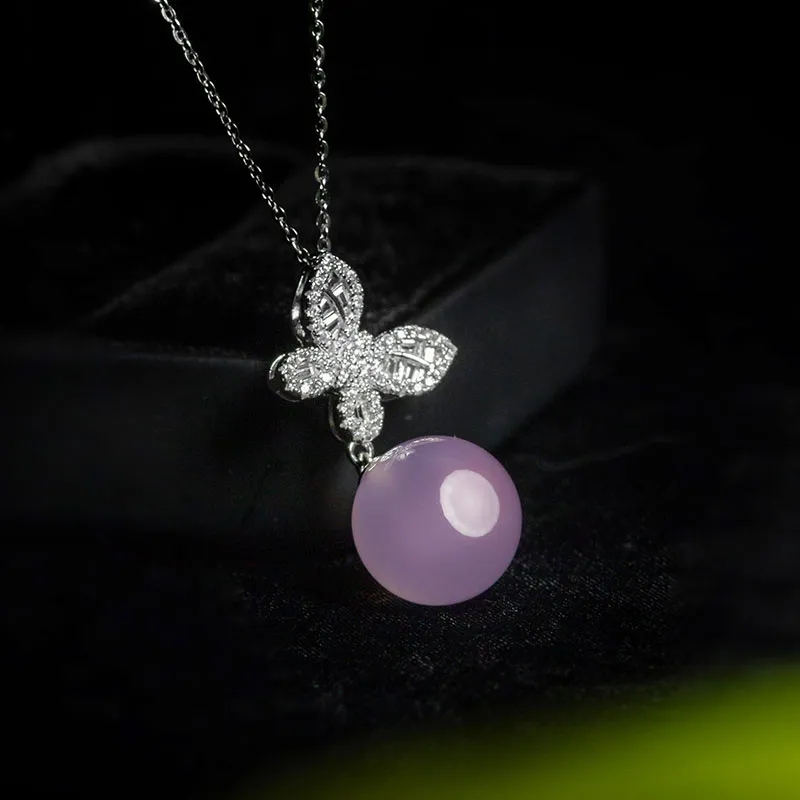 Princess Cui Chalcedony Jade Necklaces Women's-3