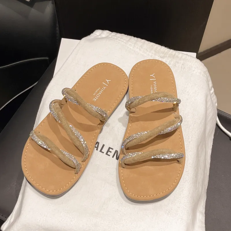 Puppytown Rubber Sole Slip Resistant Abrasion Resistant Slide Slippers Women's-11