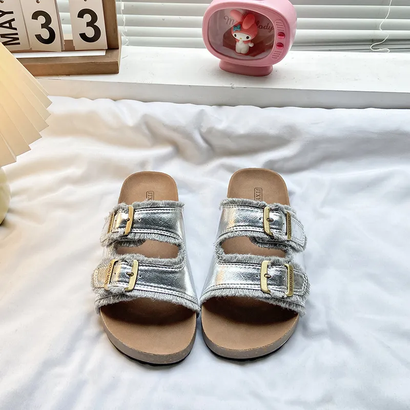 Puppytown Rubber Sole Slip Resistant Abrasion Resistant Slide Slippers Women's-1