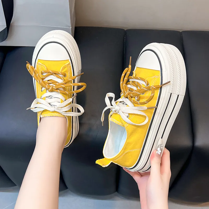 Puppytown Anti Slip Wear Resistant Low Top Skateboard Shoes Women's-19