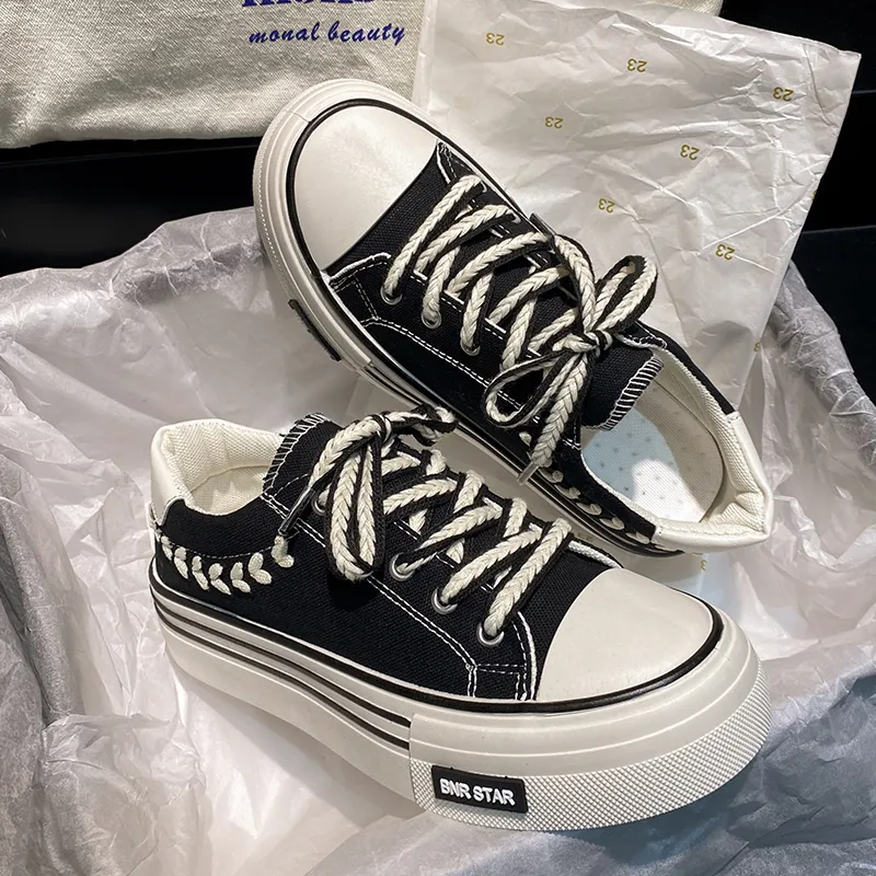 Puppytown Breathable And Wear resistant Low Top Canvas Shoes Women's-9