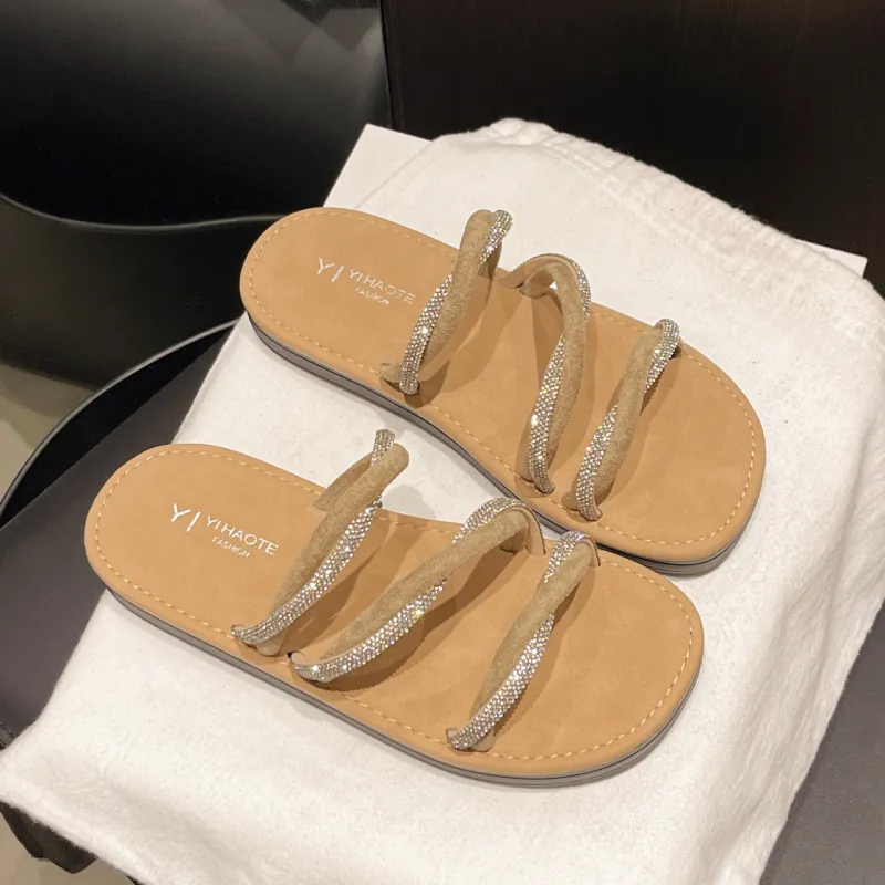 Puppytown Rubber Sole Slip Resistant Abrasion Resistant Slide Slippers Women's-12