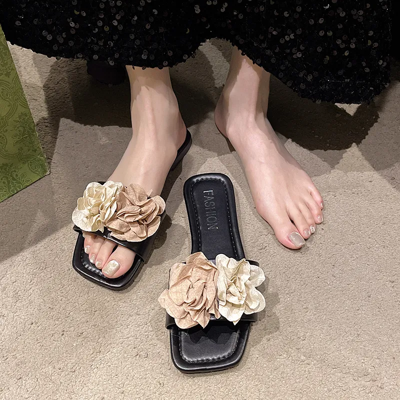 Puppytown Rubber Sole Slip Resistant Abrasion Resistant Slide Slippers Women's-10