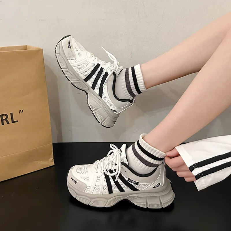 Puppytown Breathable Cushioning Low Top Chunky Sneakers Women's-5