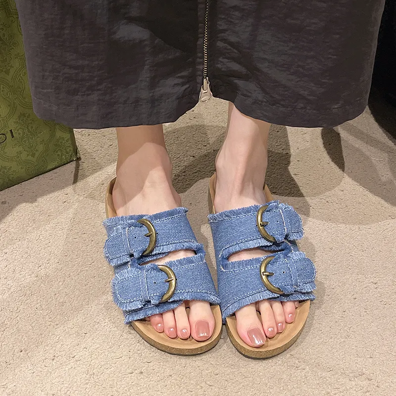 Puppytown Rubber Sole Slip Resistant Abrasion Resistant Slide Slippers Women's-8
