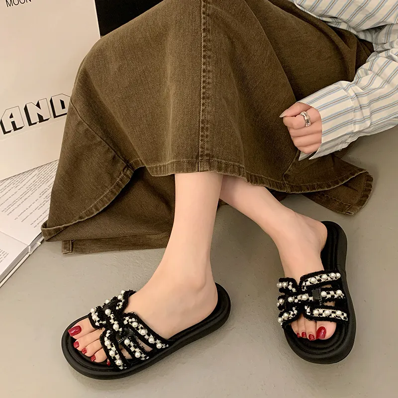 Puppytown Rubber Sole Odor Resistant Slip Resistant Slide Slippers Women's-6