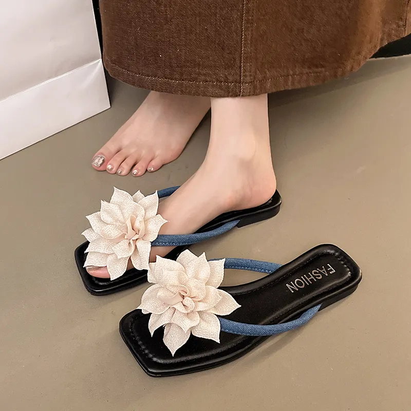 Puppytown Rubber Sole Abrasion Resistant Slip Resistant Flip Flops Women's-8