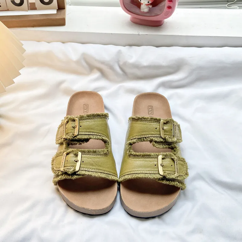 Puppytown Rubber Sole Slip Resistant Abrasion Resistant Slide Slippers Women's-8