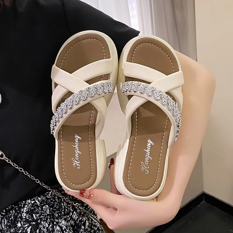 Puppytown Rubber Sole Slip Resistant Abrasion Resistant Slide Slippers Women's-1