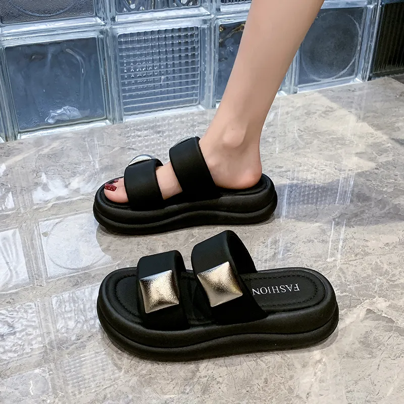 Puppytown Rubber Sole Metal Slip Resistant Abrasion Resistant Slide Slippers Women's-5