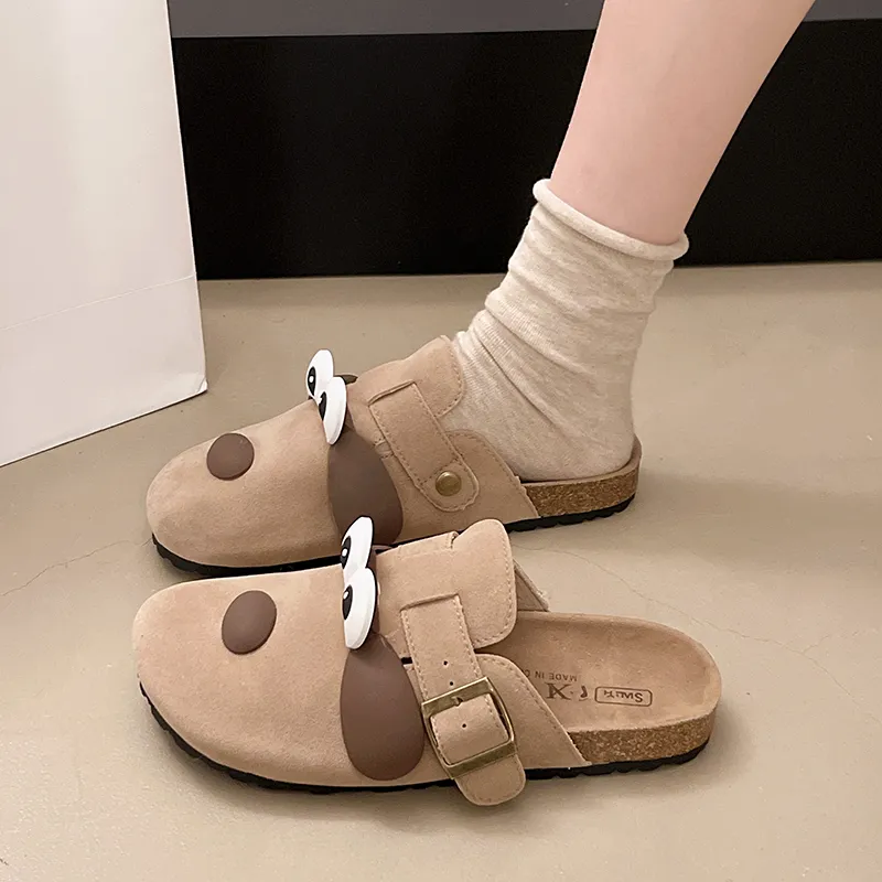 Puppytown Slip Resistant Abrasion Resistant Quiet Closed Toe Slippers Women's-1