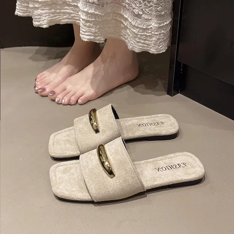 Puppytown Rubber Sole Metal Slip Resistant Abrasion Resistant Slide Slippers Women's-1