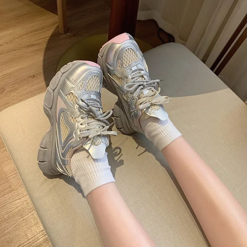 Puppytown Slip Resistant And Breathable Low Top Chunky Sneakers Women's-8
