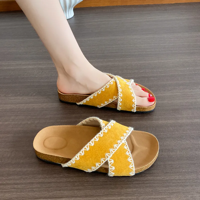Puppytown Slip Resistant Quiet Slide Slippers Women's-3