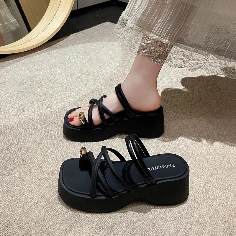 Puppytown Rubber Sole Rhinestone Abrasion Resistant Slip Resistant Slide Slippers Women's-1