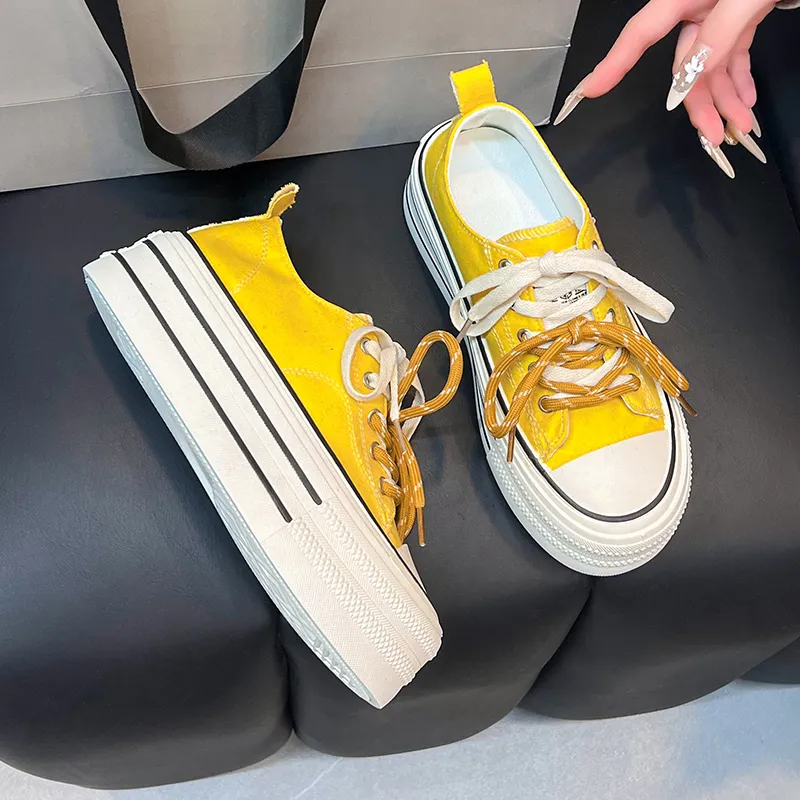 Puppytown Anti Slip Wear Resistant Low Top Skateboard Shoes Women's-23