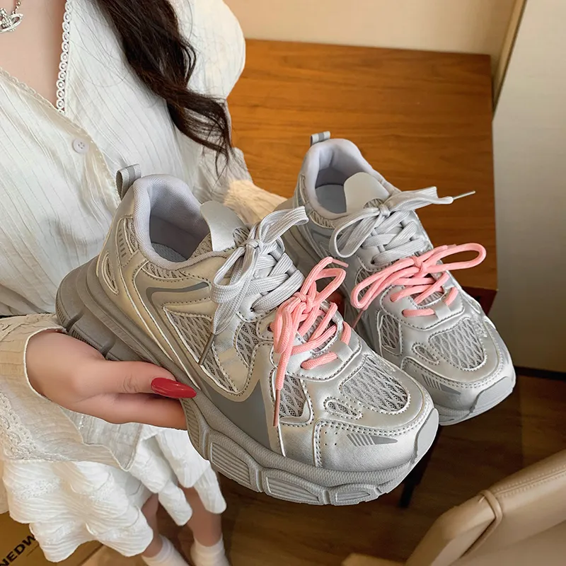 Puppytown Slip Resistant And Breathable Low Top Chunky Sneakers Women's-4