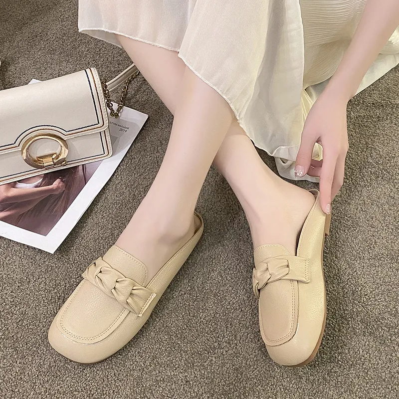 Puppytown Rubber Sole Abrasion Resistant Slip Resistant Wrap toe Slippers Women's-1