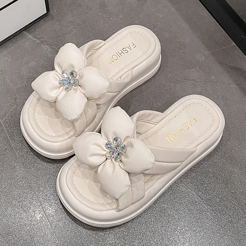 Puppytown Rubber Sole Abrasion Resistant Slip Resistant Slide Slippers Women's-3