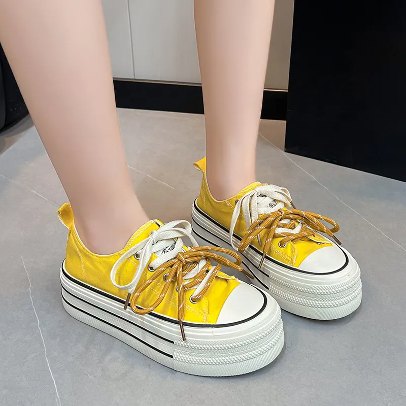 Puppytown Anti Slip Wear Resistant Low Top Skateboard Shoes Women's-21