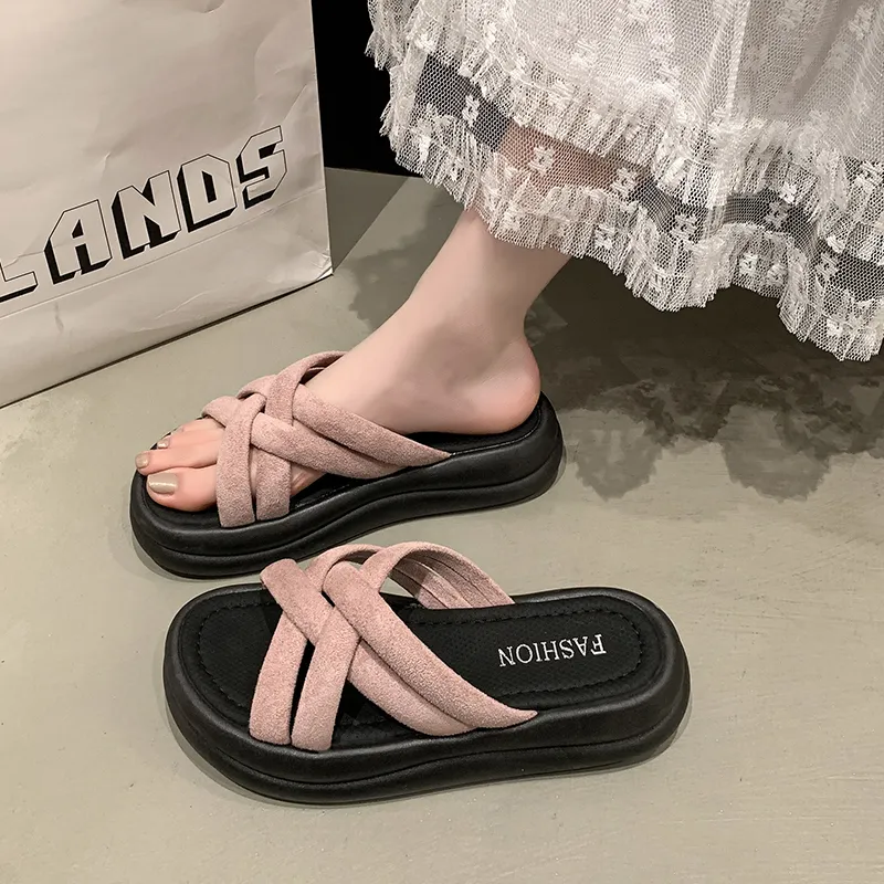 Puppytown Slip Resistant Abrasion Resistant Slide Slippers Women's-9