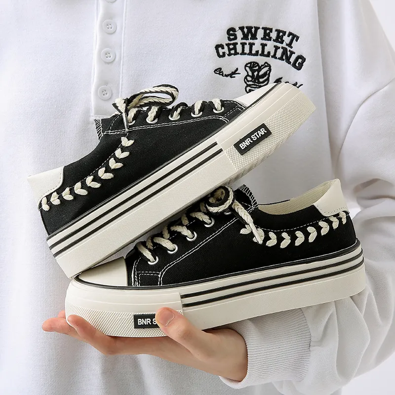 Puppytown Breathable And Wear resistant Low Top Canvas Shoes Women's-8