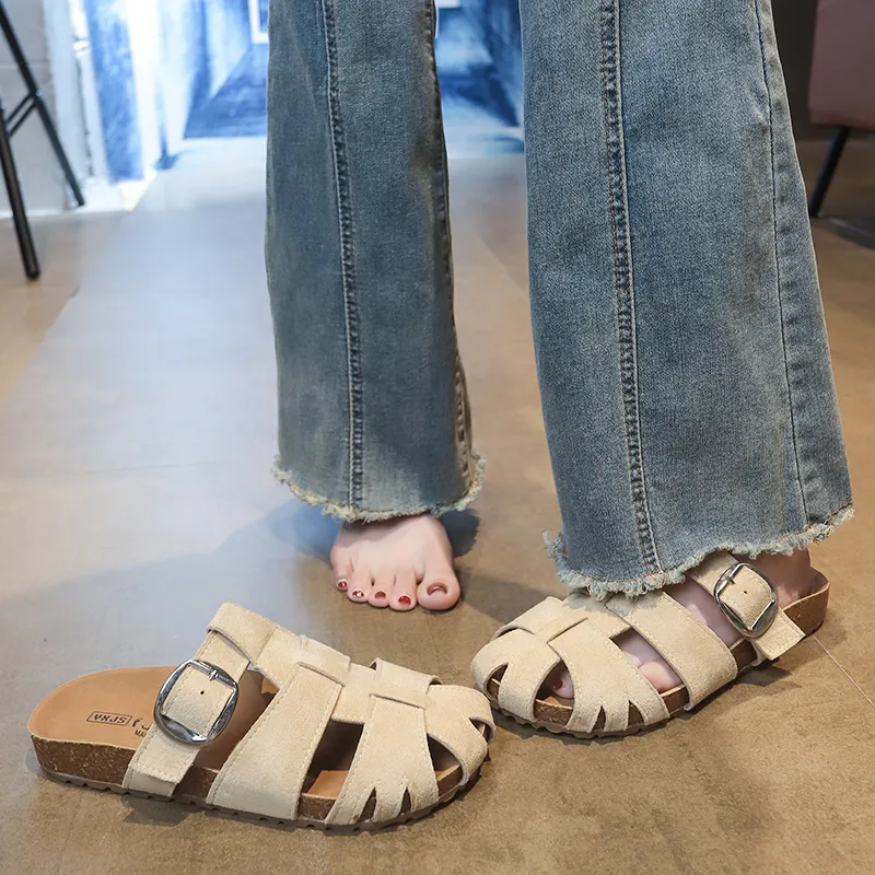 Puppytown Rubber Sole Slip Resistant Abrasion Resistant Closed Toe Slippers Women's-7