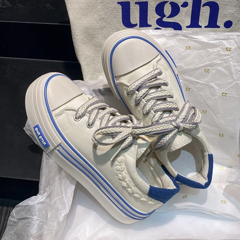 Puppytown Breathable And Wear resistant Low Top Canvas Shoes Women's-5