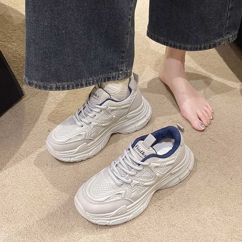 Puppytown Slip Resistant, Abrasion Resistant, Breathable Low Top Chunky Sneakers Women's-10