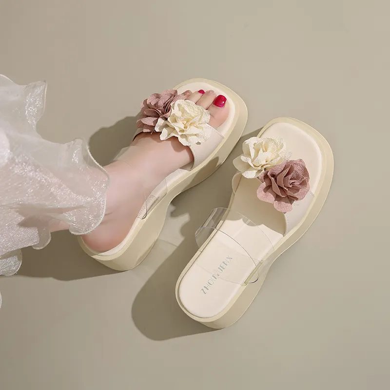 Puppytown Rubber Sole Crystal Quick Dry And Abrasion Resistant Slide Slippers Women's-9