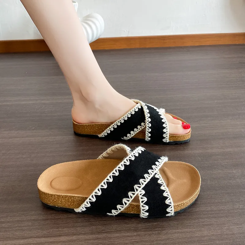 Puppytown Slip Resistant Quiet Slide Slippers Women's-5