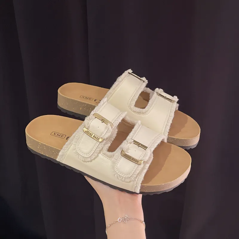 Puppytown Slip Resistant Abrasion Resistant Slide Slippers Women's-10