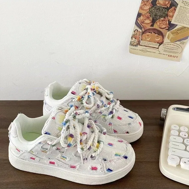 Puppytown Anti Slip Wear Resistant Low Top Casual Shoes Women's White-1