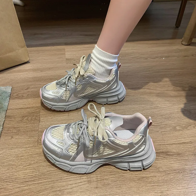 Puppytown Slip Resistant And Breathable Low Top Chunky Sneakers Women's-7