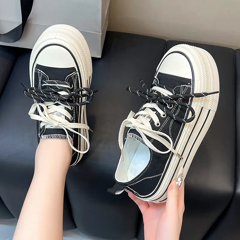 Puppytown Anti Slip Wear Resistant Low Top Skateboard Shoes Women's-7