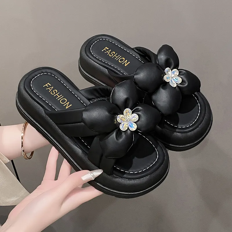 Puppytown Rubber Sole Abrasion Resistant Slip Resistant Slide Slippers Women's-9