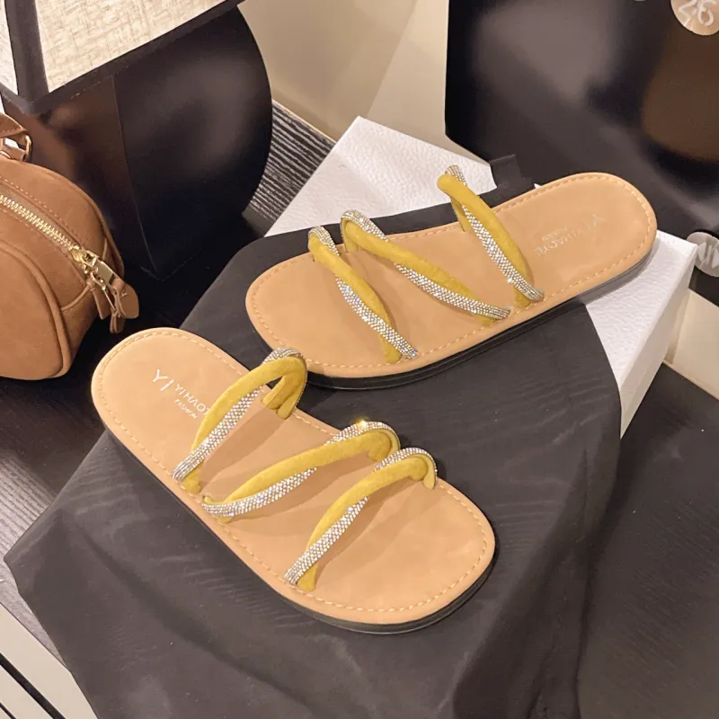 Puppytown Rubber Sole Slip Resistant Abrasion Resistant Slide Slippers Women's-9