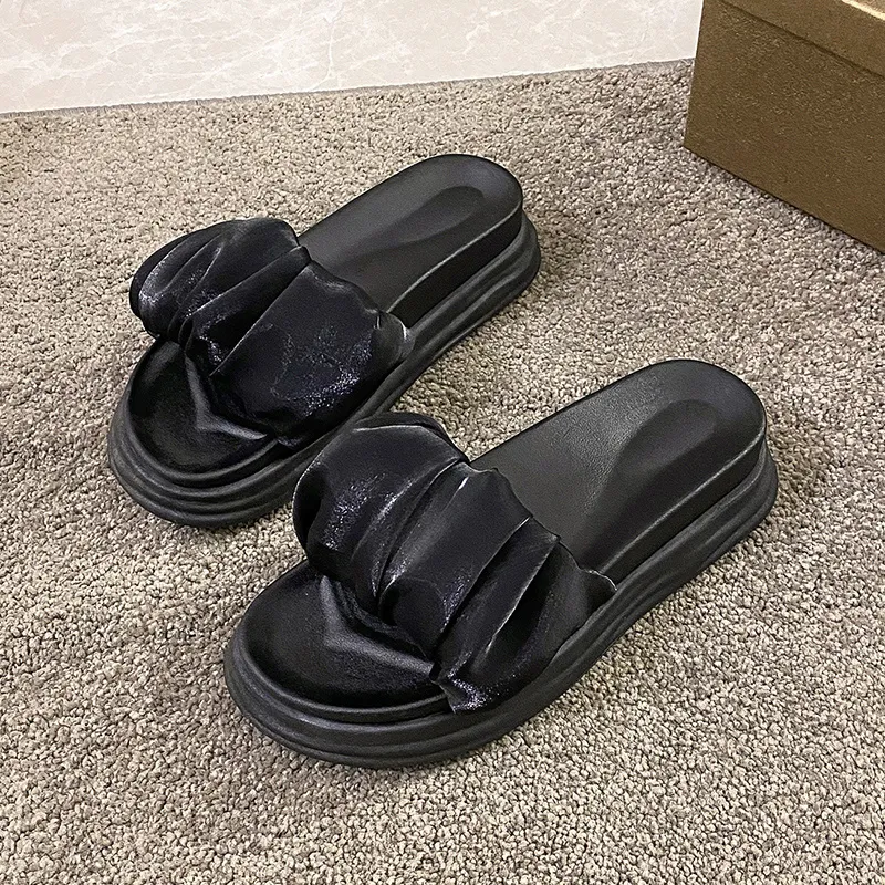Puppytown Rubber Sole Slip Resistant Odor Resistant Slide Slippers Women's-6